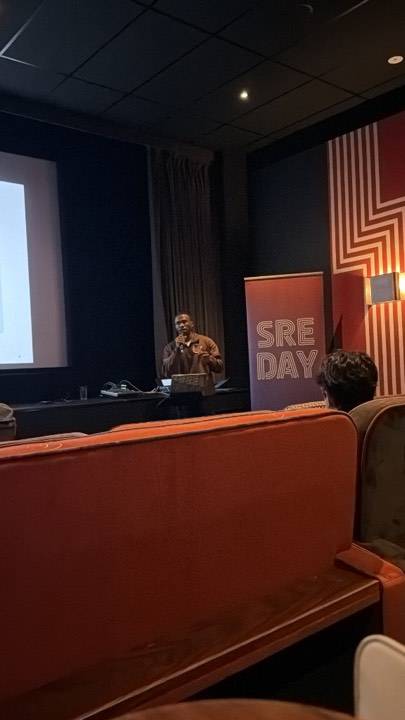 Gabriel on the SRE Day London stage